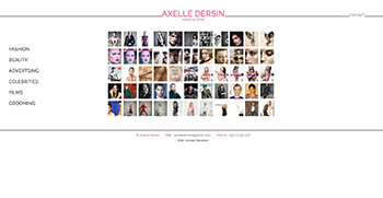 création site web d'Axelle Dersin - Maquilleuse basée à Paris